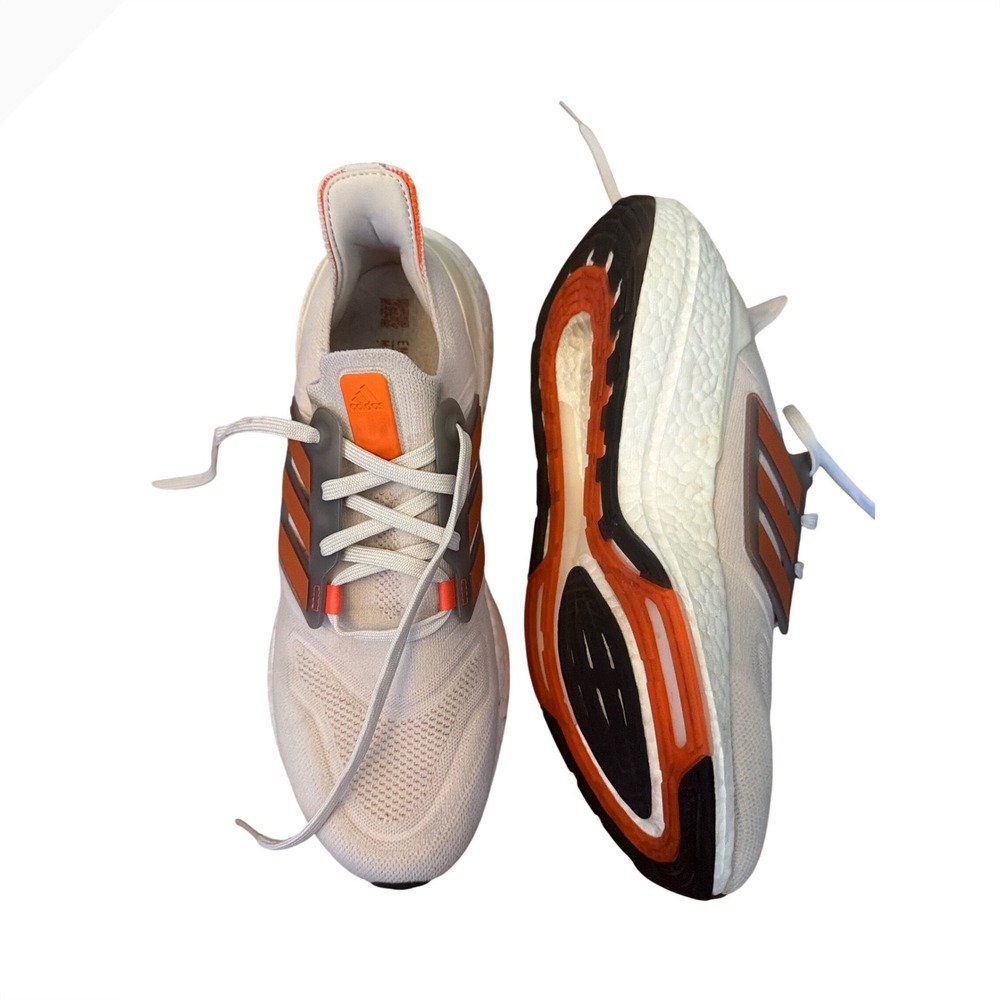 Adidas Ultraboost 22 Mens Running Shoes Cream White Solar Orange GZ7081 Size 11